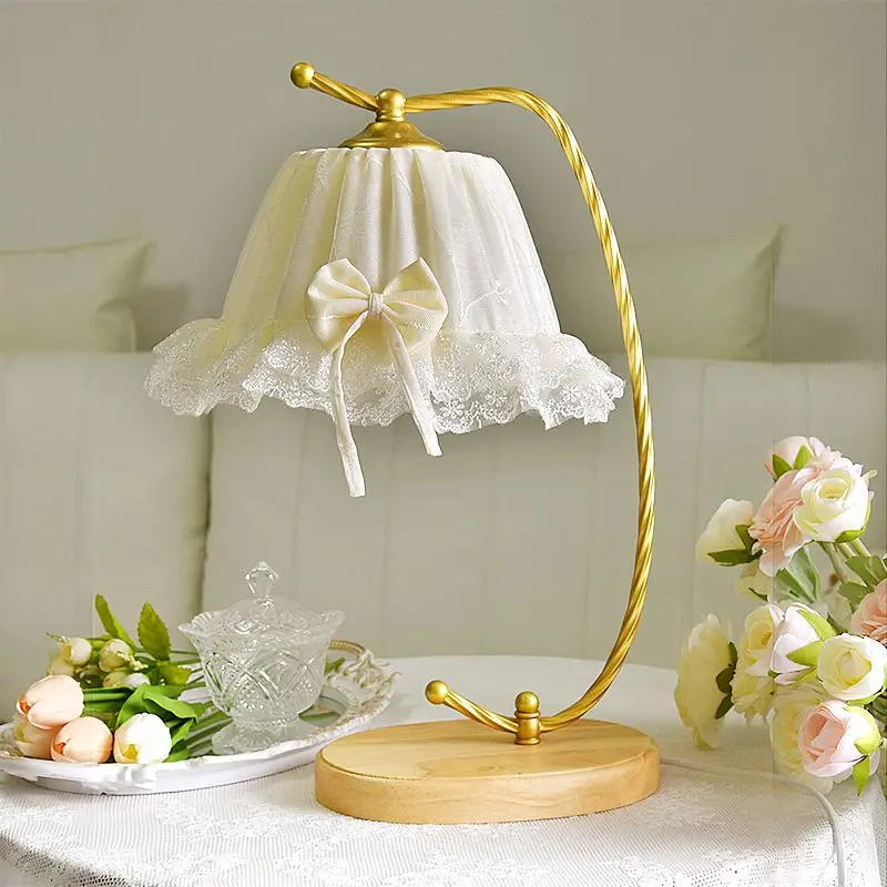 French countryside lace ins style bedroom lamp for girls and children romantic retro wooden desk lamp
French countryside lace ins style bedroom lamp for girls and children romantic retro wooden desk lamp