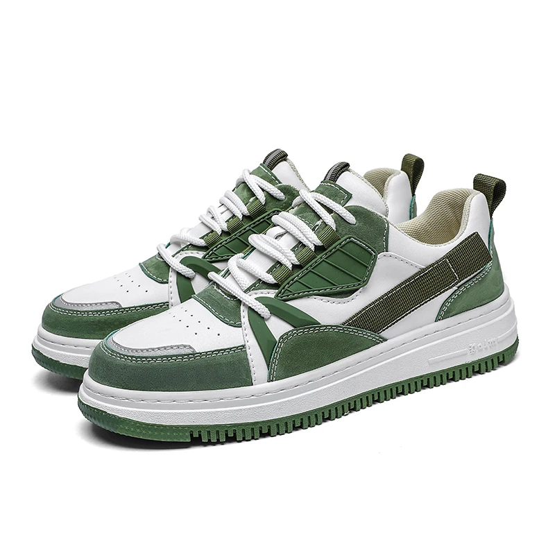 Men's Trendy Skate Shoes Sneakers Breathable Mesh Genuine Pigskin Platform Shoes Non-slip Lace-up Round Toe Street Style Board
Men's Trendy Skate Shoes Sneakers Breathable Mesh Genuine Pigskin Platform Shoes Non-slip Lace-up Round Toe Street Style Board
