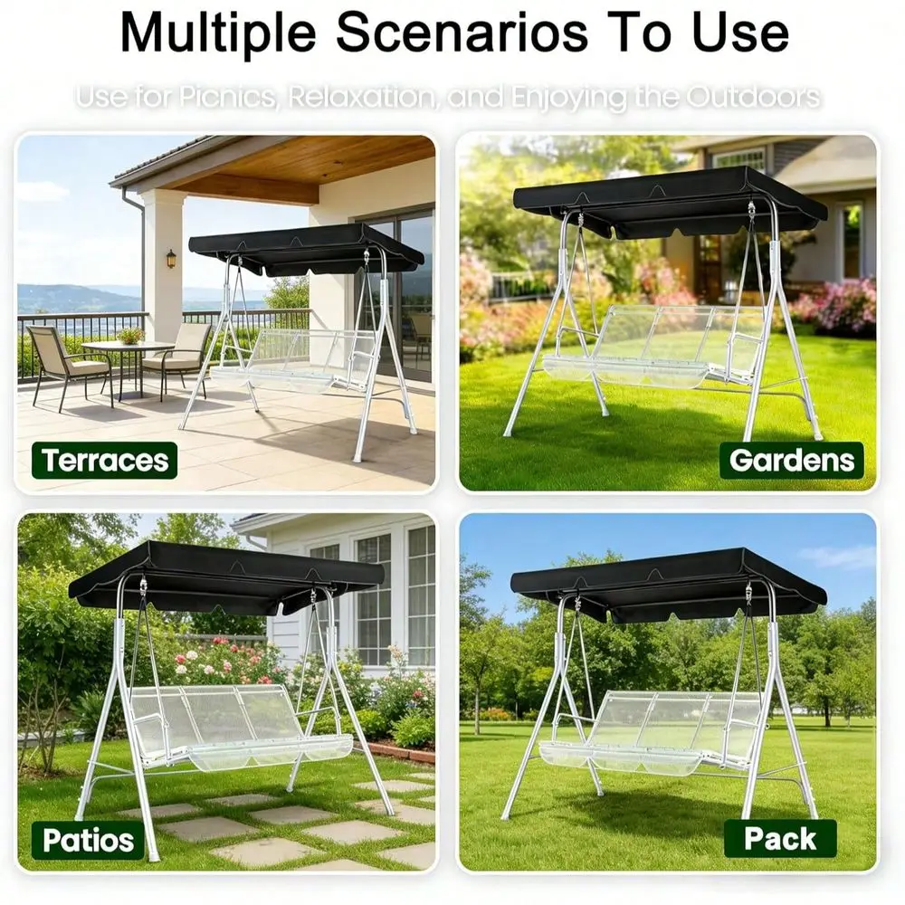 Outdoor Glider Swing With Canopy,Patio Garden Bench And Stand For Backyard, Porch, Or Lawn, Heavy Duty Adult Seat, Beige
Outdoor Glider Swing With Canopy,Patio Garden Bench And Stand For Backyard, Porch, Or Lawn, Heavy Duty Adult Seat, Beige