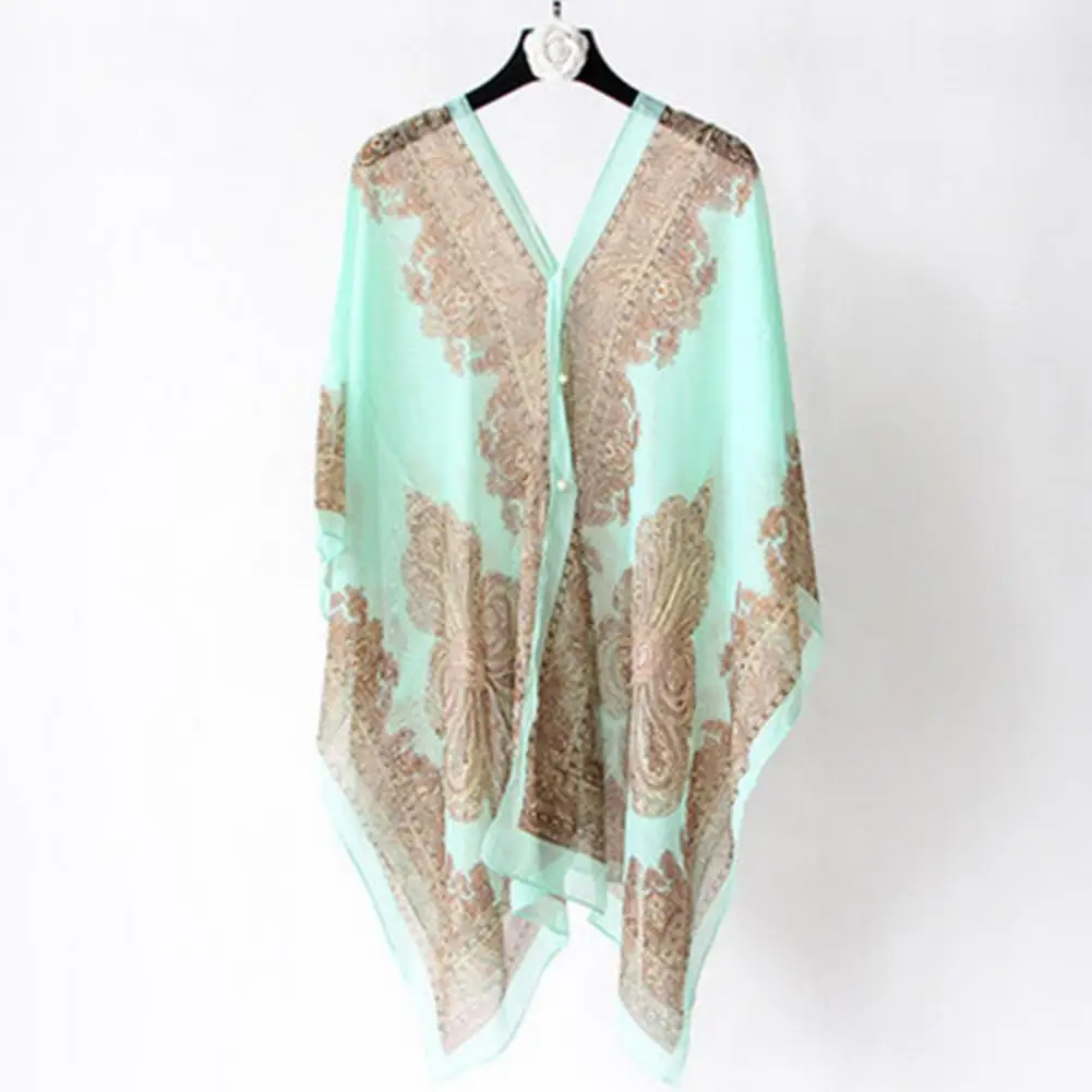 2025 Women Scarf Poncho Cashew Flower Print Multi-function Chiffon Vintage Anti-sun Bikini Cover Up Beach Bikini Cover Ups
2025 Women Scarf Poncho Cashew Flower Print Multi-function Chiffon Vintage Anti-sun Bikini Cover Up Beach Bikini Cover Ups