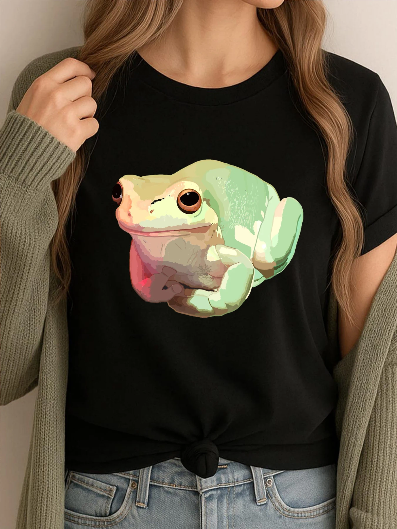 Newest Graphic Tshirt Polite Frog Funny Shirts High Quality Fashion Casual Comfortable Printed Tops Loose Fit
Newest Graphic Tshirt Polite Frog Funny Shirts High Quality Fashion Casual Comfortable Printed Tops Loose Fit