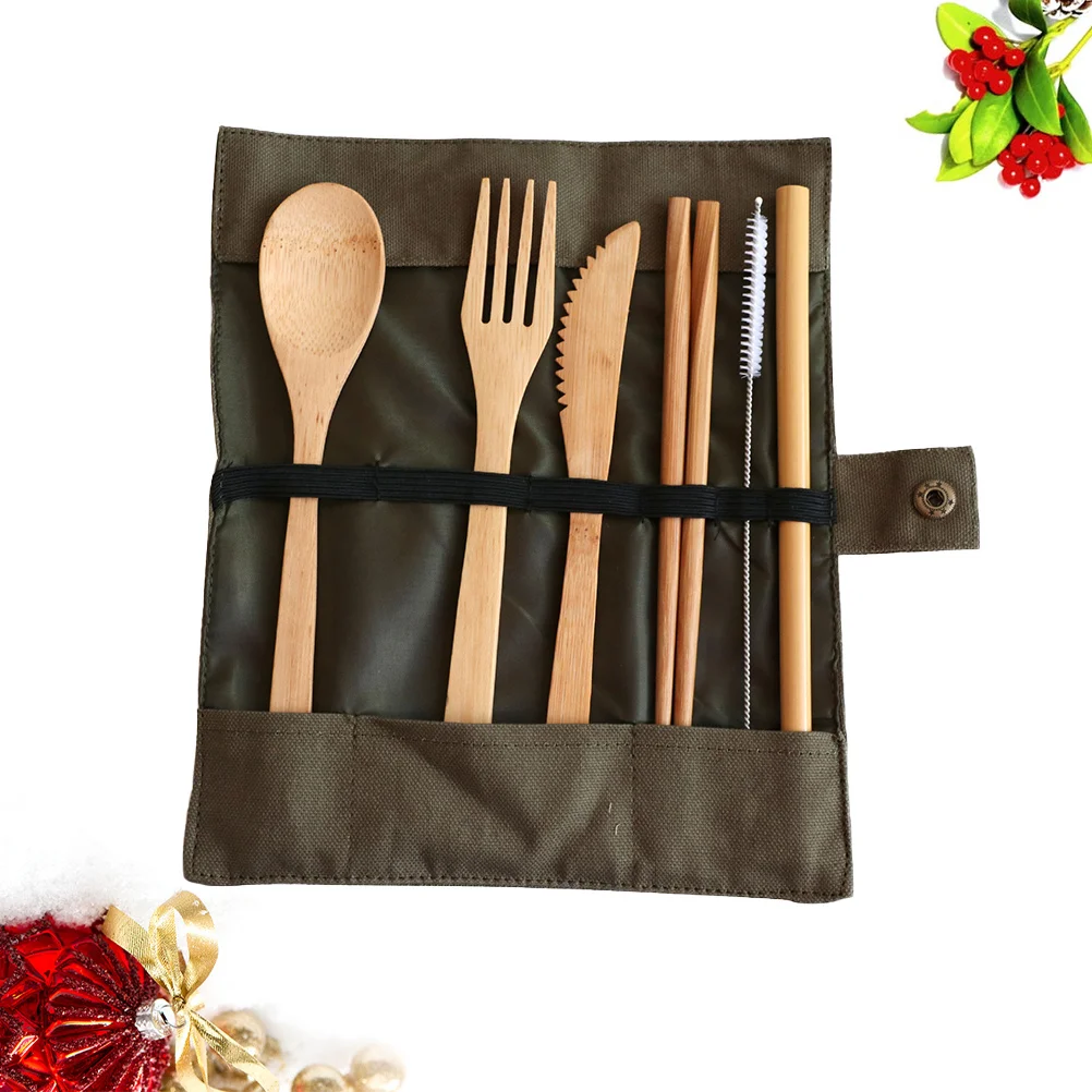 6Pcs Bamboo Cutlery Set Reusable Eco-Friendly Tableware Kit Portable Flatware for Camping Hiking Picnic Outdoor Travel Spoon
6Pcs Bamboo Cutlery Set Reusable Eco-Friendly Tableware Kit Portable Flatware for Camping Hiking Picnic Outdoor Travel Spoon