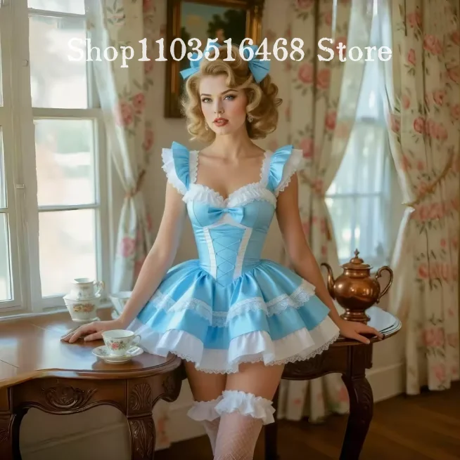 Sky-blue Sweet Short Prom Dress Customized Lace Sleeveless Mini Cocktail Dress Special Occasion Dress Cosplay Dress Birthday Par
Sky-blue Sweet Short Prom Dress Customized Lace Sleeveless Mini Cocktail Dress Special Occasion Dress Cosplay Dress Birthday Par