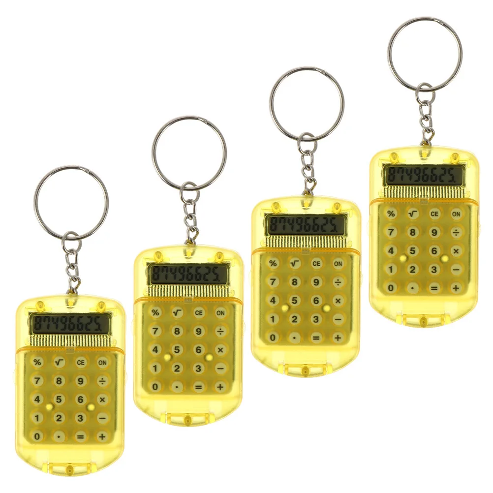 4Pcs Portable Mini Electronic Calculators Key Rings Lightweight ABS Material 8 Digits Pocket Calculators for Office School Use
4Pcs Portable Mini Electronic Calculators Key Rings Lightweight ABS Material 8 Digits Pocket Calculators for Office School Use