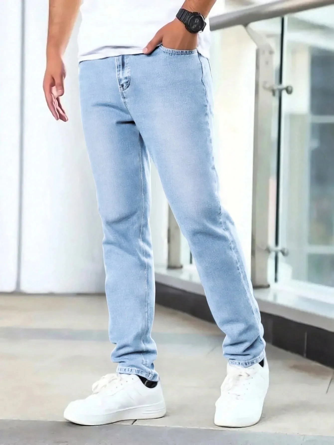 Light Retro Men's Slim Jeans Pant for Dating Drip. No accessories or belts included.
Light Retro Men's Slim Jeans Pant for Dating Drip. No accessories or belts included.