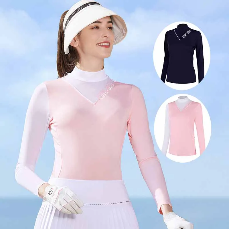 Love Golf Women Clothing Ice Silk Sunscreen Long-sleeve Shirts Stand Collar Cooling Golf Tops Breathable Elastic Leisure T-Shirt
Love Golf Women Clothing Ice Silk Sunscreen Long-sleeve Shirts Stand Collar Cooling Golf Tops Breathable Elastic Leisure T-Shirt