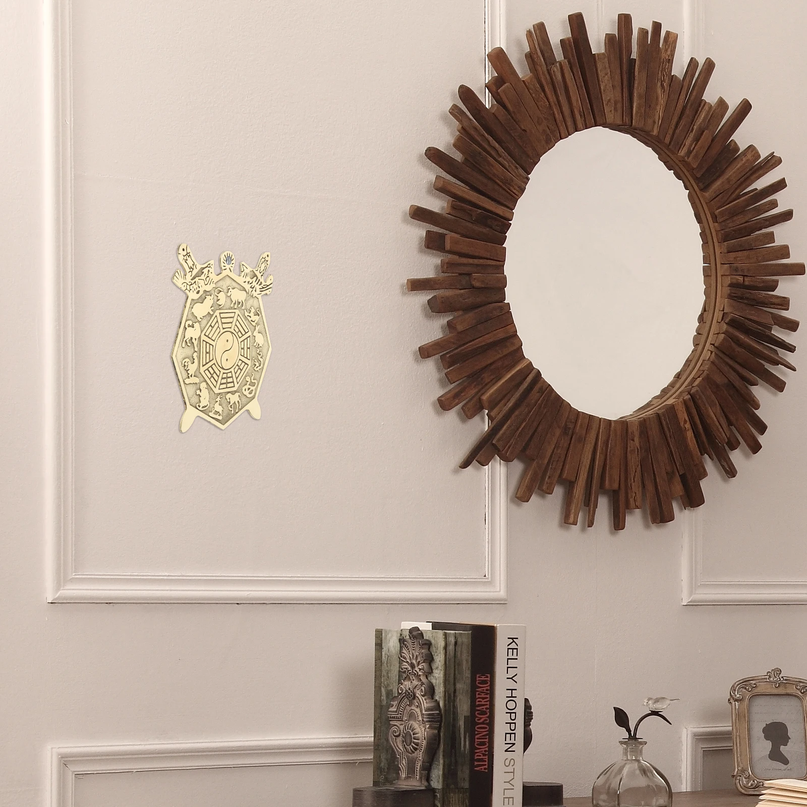 Tai Chi Bagua Mirror Vintage Home Decor Exorcism Ornament Prosperity Joy Family Brass Adornment Chinese Style 
Tai Chi Bagua Mirror Vintage Home Decor Exorcism Ornament Prosperity Joy Family Brass Adornment Chinese Style