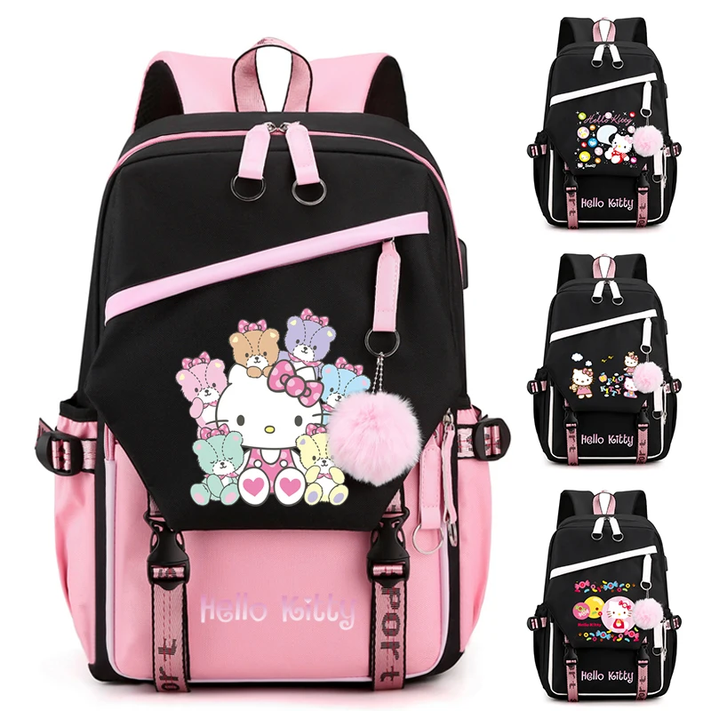 Рюкзак с аниме Hello Kitty для девочек-подростков, школьный ранец для мальчиков и девочек-подростков, Женская дорожная сумка с мультипликационным рисунком
Рюкзак с аниме Hello Kitty для девочек-подростков, школьный ранец для мальчиков и девочек-подростков, Женская дорожная сумка с мультипликационным рисунком