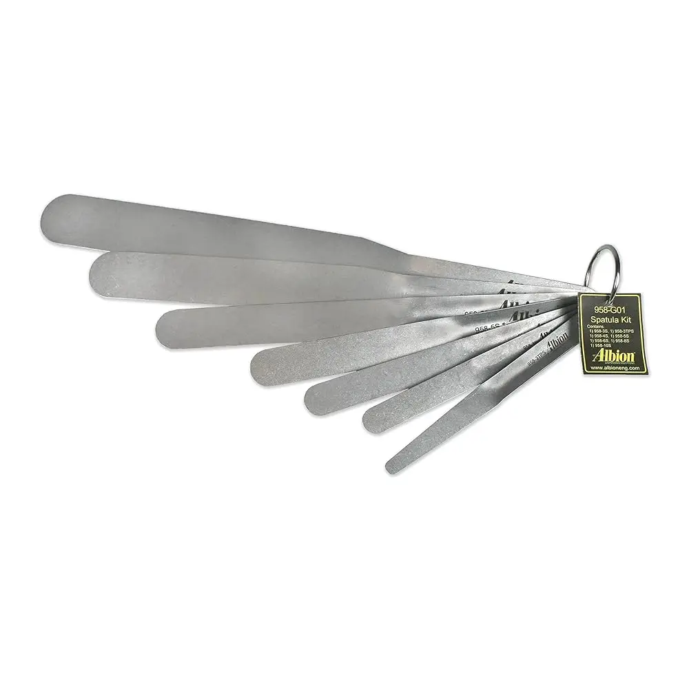 Engineering 958-G01 Streamline Caulk Spatula 7-Piece Set, Оnе Расk, Stainl Steel (Pa Of 7)
Engineering 958-G01 Streamline Caulk Spatula 7-Piece Set, Оnе Расk, Stainl Steel (Pa Of 7)