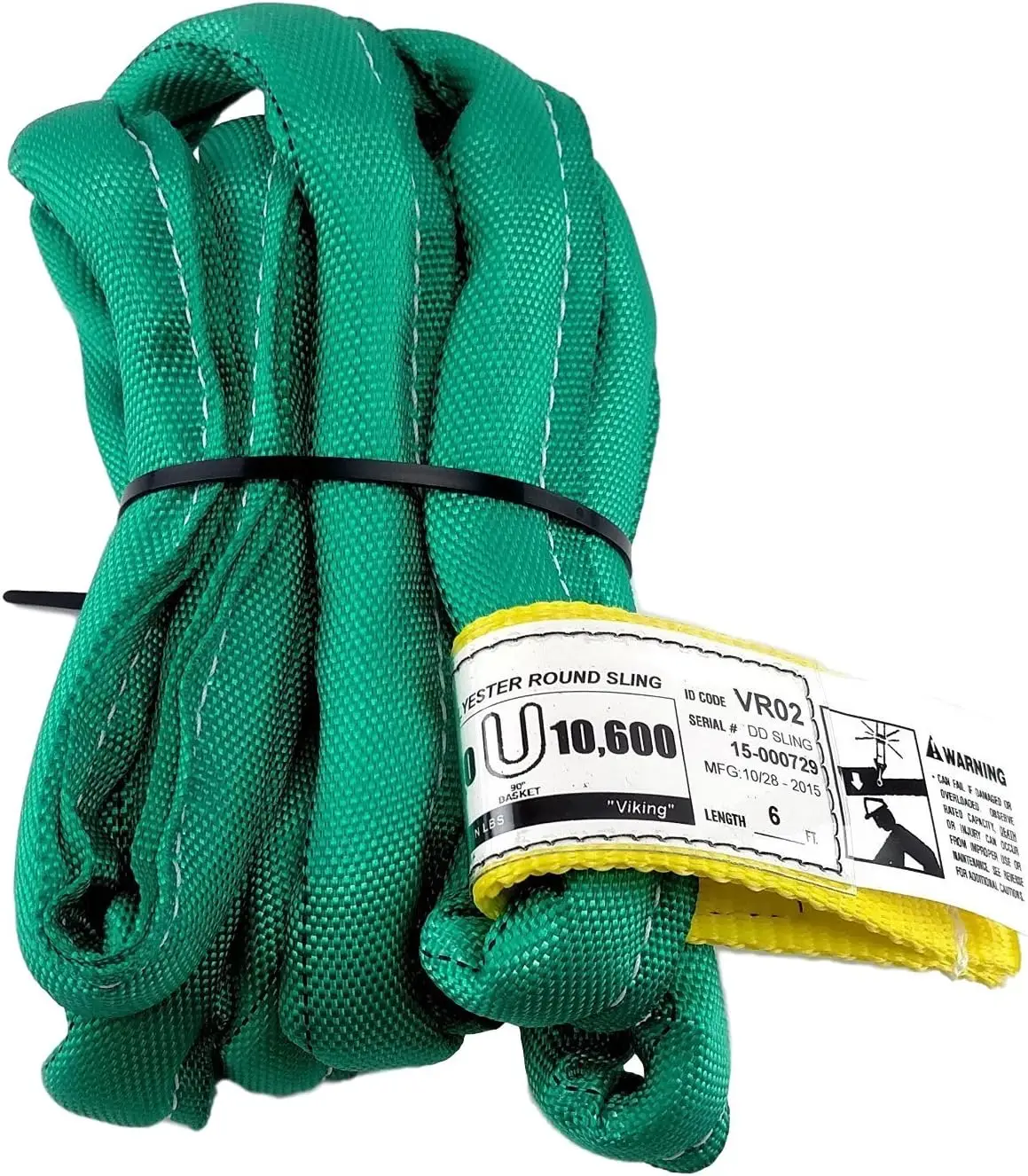 6 ft Round Sling for Lifting & Material Handling, USA Made, 5,300 lb Vertical Capacity
6 ft Round Sling for Lifting & Material Handling, USA Made, 5,300 lb Vertical Capacity