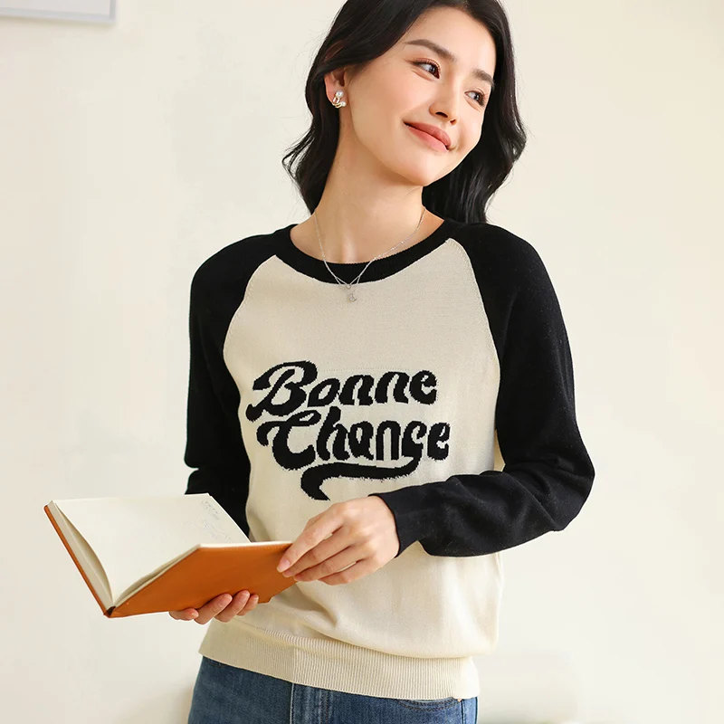 2025 Spring/Summer New Women's Round Neck 100% Cotton T-shirt Loose Style Retro Letter Shoulder Long Sleeve Knitted Top
2025 Spring/Summer New Women's Round Neck 100% Cotton T-shirt Loose Style Retro Letter Shoulder Long Sleeve Knitted Top