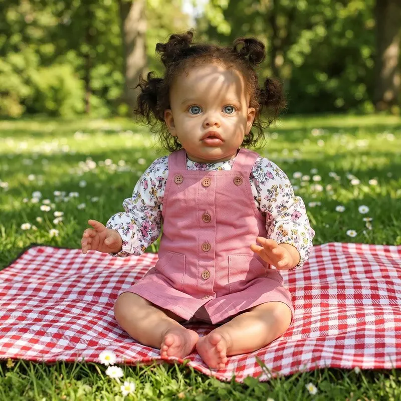 22inch Already Finished Reborn Baby Doll Benjamin Dark Skin Soft Body Realistic Baby Girl Doll with Curly Hair
22inch Already Finished Reborn Baby Doll Benjamin Dark Skin Soft Body Realistic Baby Girl Doll with Curly Hair