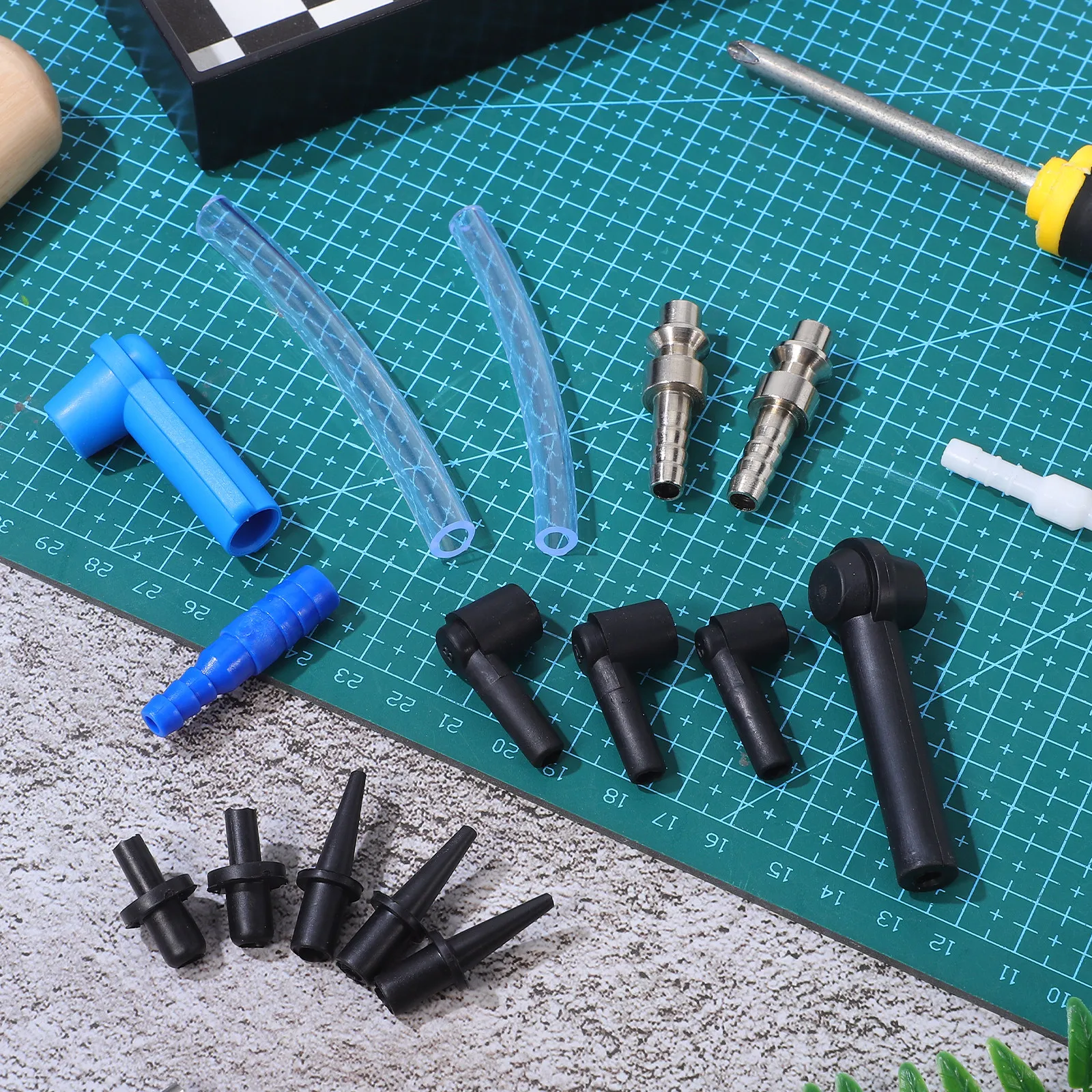 16Pcs Car Brake Fluid Exchange Tool Connector Bleeder Pump Kit for Trucks Cars Construction Vehicles Car Accessories
16Pcs Car Brake Fluid Exchange Tool Connector Bleeder Pump Kit for Trucks Cars Construction Vehicles Car Accessories