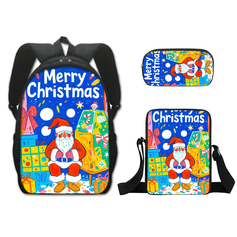 Creative Santa Claus Merry Christmas 3D Print 3pcs/Set School Bags Laptop Daypack Backpack Inclined shoulder bag Pencil Case
Creative Santa Claus Merry Christmas 3D Print 3pcs/Set School Bags Laptop Daypack Backpack Inclined shoulder bag Pencil Case