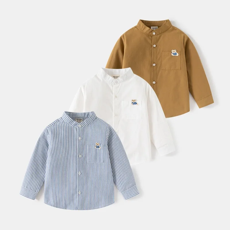 HoneyCherry Spring Boys Children's New Cotton Shirt Stand-up Collar White Long-sleeved Shirt Blouse Tops Boys Shirts
HoneyCherry Spring Boys Children's New Cotton Shirt Stand-up Collar White Long-sleeved Shirt Blouse Tops Boys Shirts