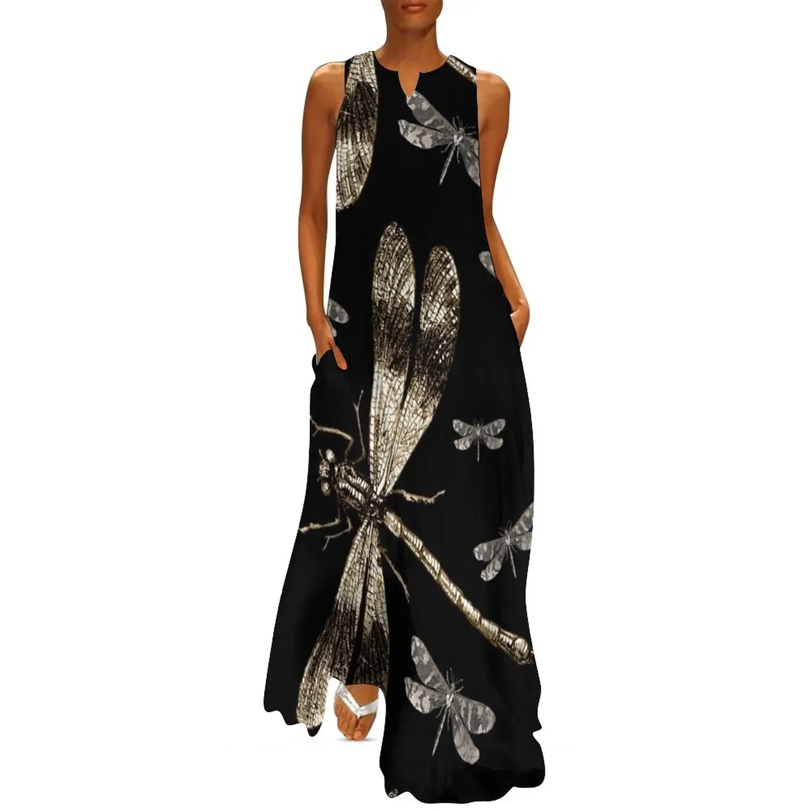 Golden Dragonflies Vintage Dragonfly Art Long Dress Clothing female women's clothing korea stylish dress for women summer Dress
Golden Dragonflies Vintage Dragonfly Art Long Dress Clothing female women's clothing korea stylish dress for women summer Dress