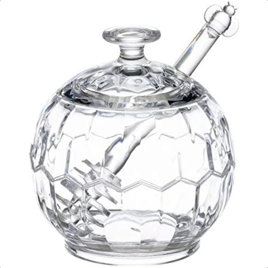 KLIFA HONEYCOMB Series Acrylic Plastic Honey Jar Syrup Pot with Dipper and Lid Clear 10.15 oz
KLIFA HONEYCOMB Series Acrylic Plastic Honey Jar Syrup Pot with Dipper and Lid Clear 10.15 oz