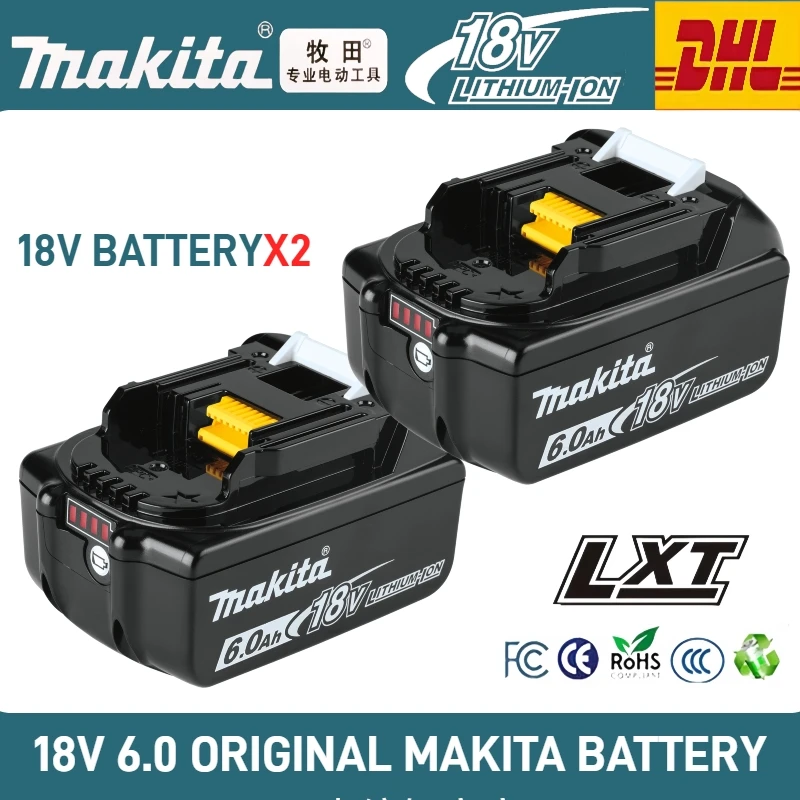 NEW 2025 Original Makita Battery 18V 6.0Ah/3.0Ah/5.0Ah Rechargeable tool Battery,for Makita tool,with LED Indicator & Charger
NEW 2025 Original Makita Battery 18V 6.0Ah/3.0Ah/5.0Ah Rechargeable tool Battery,for Makita tool,with LED Indicator & Charger