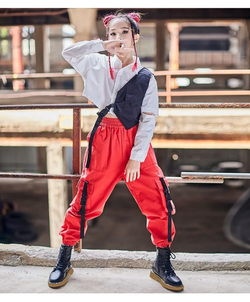 Children's Hip-hop Suit Girls Jazz Dance Performance Clothing Girl Runway Hip Hop Autumn And Winter Crop White Shirt Tide Pants
Children's Hip-hop Suit Girls Jazz Dance Performance Clothing Girl Runway Hip Hop Autumn And Winter Crop White Shirt Tide Pants
