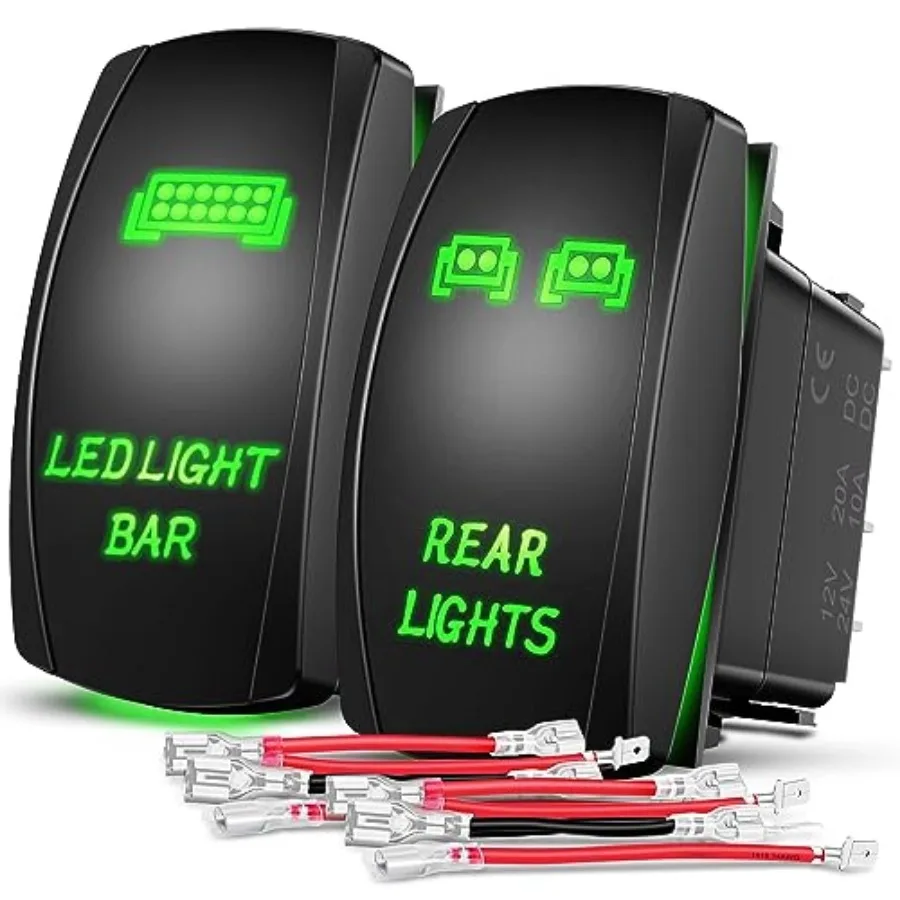 2 Pack s er Switch 5Pin Laser On Off SPST Switches 20A/12V 10A/24V with Jumper Wire Set for Cars Trucks Boats RVs
2 Pack s er Switch 5Pin Laser On Off SPST Switches 20A/12V 10A/24V with Jumper Wire Set for Cars Trucks Boats RVs