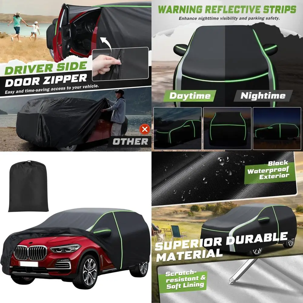 7-Layer Waterproof Car Cover for BMW X5 (2007-2026) with Zipper Door, Windproof Straps, Reflective Strips, Anti-UV, All-Weather
7-Layer Waterproof Car Cover for BMW X5 (2007-2026) with Zipper Door, Windproof Straps, Reflective Strips, Anti-UV, All-Weather