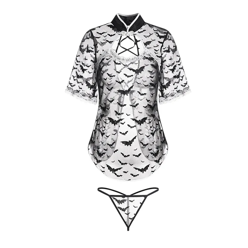 Sexy Dress Playful Embroidered Lace Pure Desire Slit Bodycon Short Cheongsam Uniform Dress Transparent Short Sleeve Elegant 1MDQ
Sexy Dress Playful Embroidered Lace Pure Desire Slit Bodycon Short Cheongsam Uniform Dress Transparent Short Sleeve Elegant 1MDQ