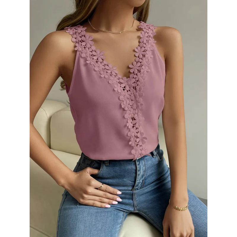 Women's Lace Trim Sleeveless Vest Top
Women's Lace Trim Sleeveless Vest Top