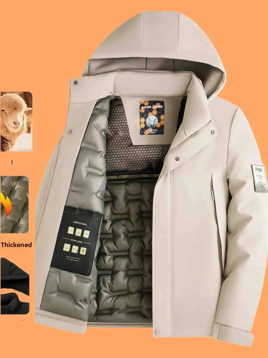 Thiened Wool Cotton Jaet for Men Winter New Sle Warm Outerwear Detachable Cap High ade Cotton Coat Busin Gentleman...
Thiened Wool Cotton Jaet for Men Winter New Sle Warm Outerwear Detachable Cap High ade Cotton Coat Busin Gentleman...