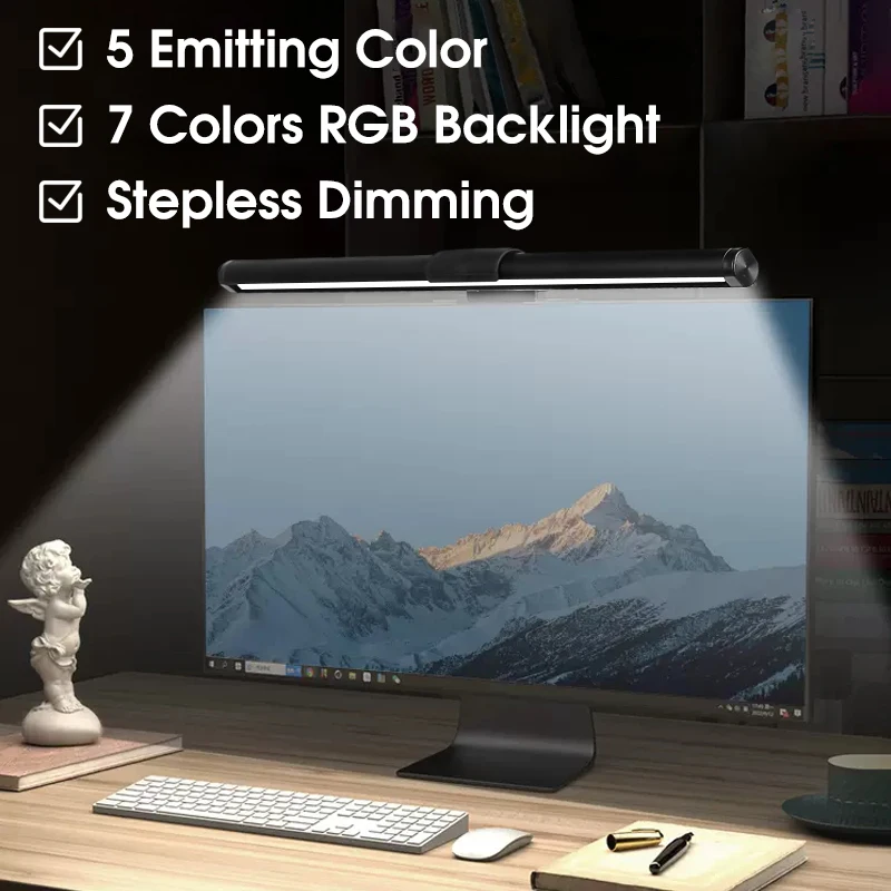 Светодиодная осветительная панель с RGB-монитором, компьютерные настольные лампы, USB светильник ильник для чтения, Подвесная лампа для монитора, подсветка экрана, светильник для офиса и учебы
Светодиодная осветительная панель с RGB-монитором, компьютерные настольные лампы, USB светильник ильник для чтения, Подвесная лампа для монитора, подсветка экрана, светильник для офиса и учебы