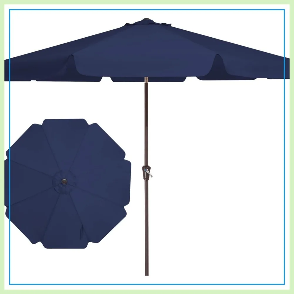 9 FT Patio Umbrella Outdoor, Table Umbrella with Push Button Tilt & Crank, 8 Sturdy Ribs, Navy Blue
9 FT Patio Umbrella Outdoor, Table Umbrella with Push Button Tilt & Crank, 8 Sturdy Ribs, Navy Blue