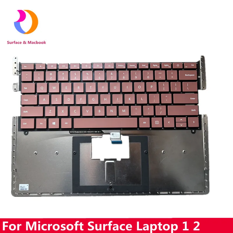 Оригинальная клавиатура для Surface Laptop1 Laptop 2, клавиатура 13,5 дюймов, розовая, 1769 1782, американская раскладка
Оригинальная клавиатура для Surface Laptop1 Laptop 2, клавиатура 13,5 дюймов, розовая, 1769 1782, американская раскладка