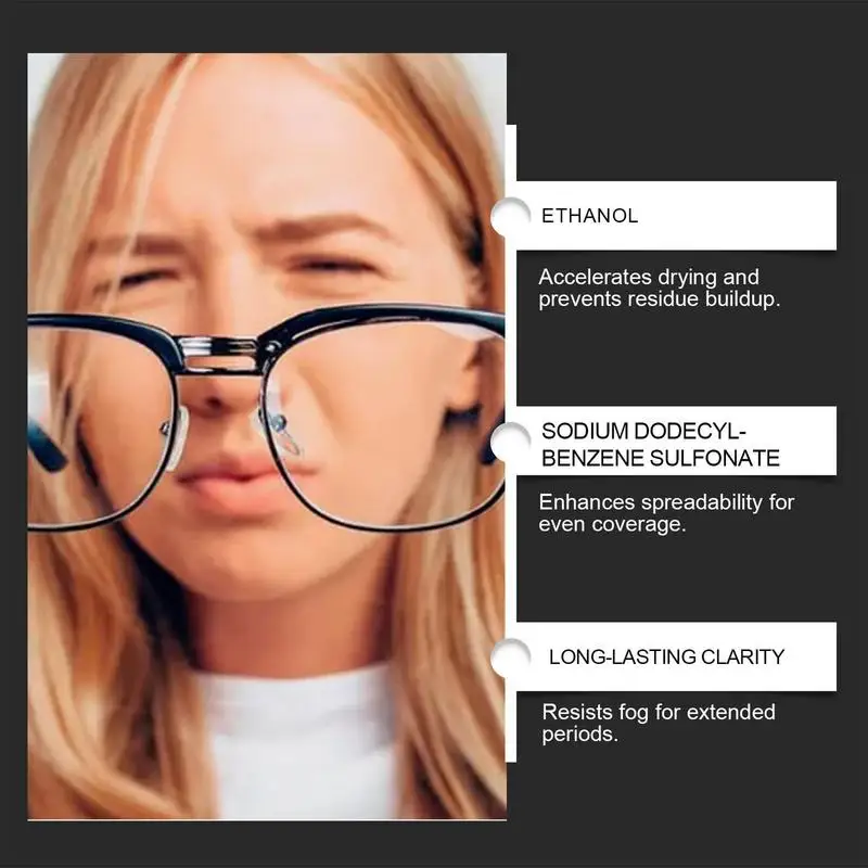 Anti-Fog Spray For Glasses 15ml Multipurpose Long Lasting Defogger No Fog Spray Clear Sight Protector For Window Home Goggles
Anti-Fog Spray For Glasses 15ml Multipurpose Long Lasting Defogger No Fog Spray Clear Sight Protector For Window Home Goggles