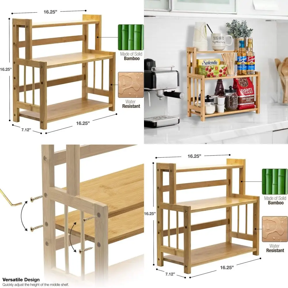 3-Tier Bamboo Countertop Organizer: Storage Shelf for Spices, Soaps, Skincare & Makeup
3-Tier Bamboo Countertop Organizer: Storage Shelf for Spices, Soaps, Skincare & Makeup