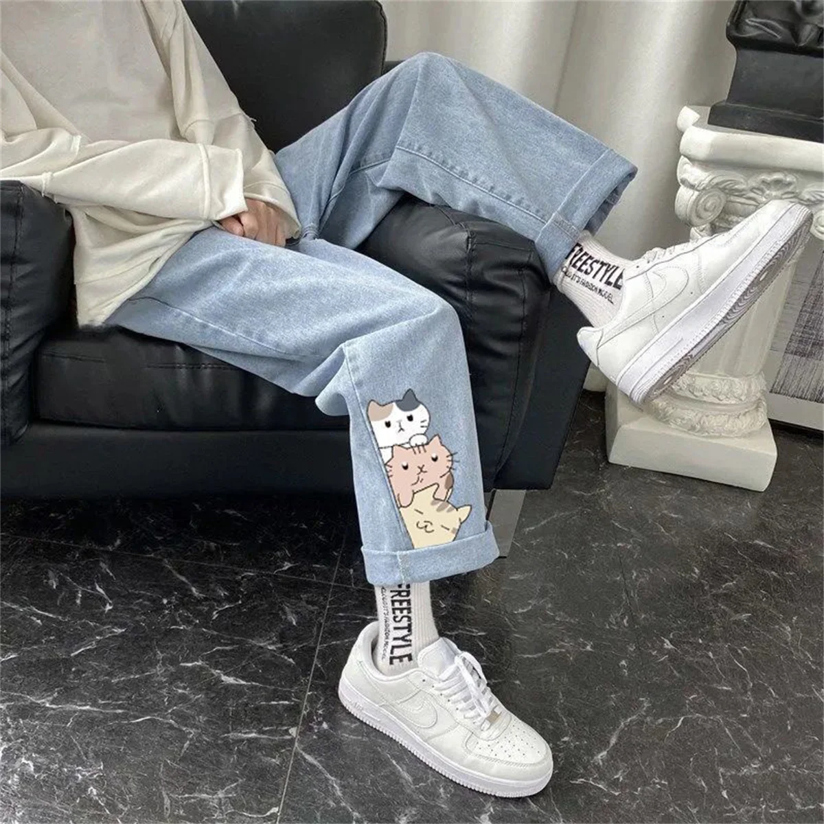 Woman Cat Print Jeans Cargo Pants Women Y2k Baggy Harajuku Retro Hip Hop Gothic Outwear Trousers Boyfriend Jeans Streetwear
Woman Cat Print Jeans Cargo Pants Women Y2k Baggy Harajuku Retro Hip Hop Gothic Outwear Trousers Boyfriend Jeans Streetwear