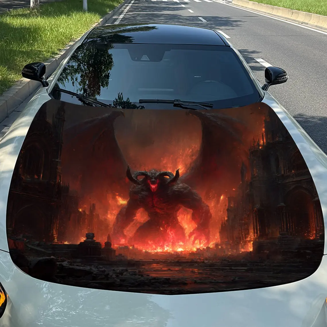 Giant Flame Demon Car Engine Cover Wrap Colorful Vinyl Stickers Truck Pattern Engine Cover Car Accessories Decoration Stickers G
Giant Flame Demon Car Engine Cover Wrap Colorful Vinyl Stickers Truck Pattern Engine Cover Car Accessories Decoration Stickers G