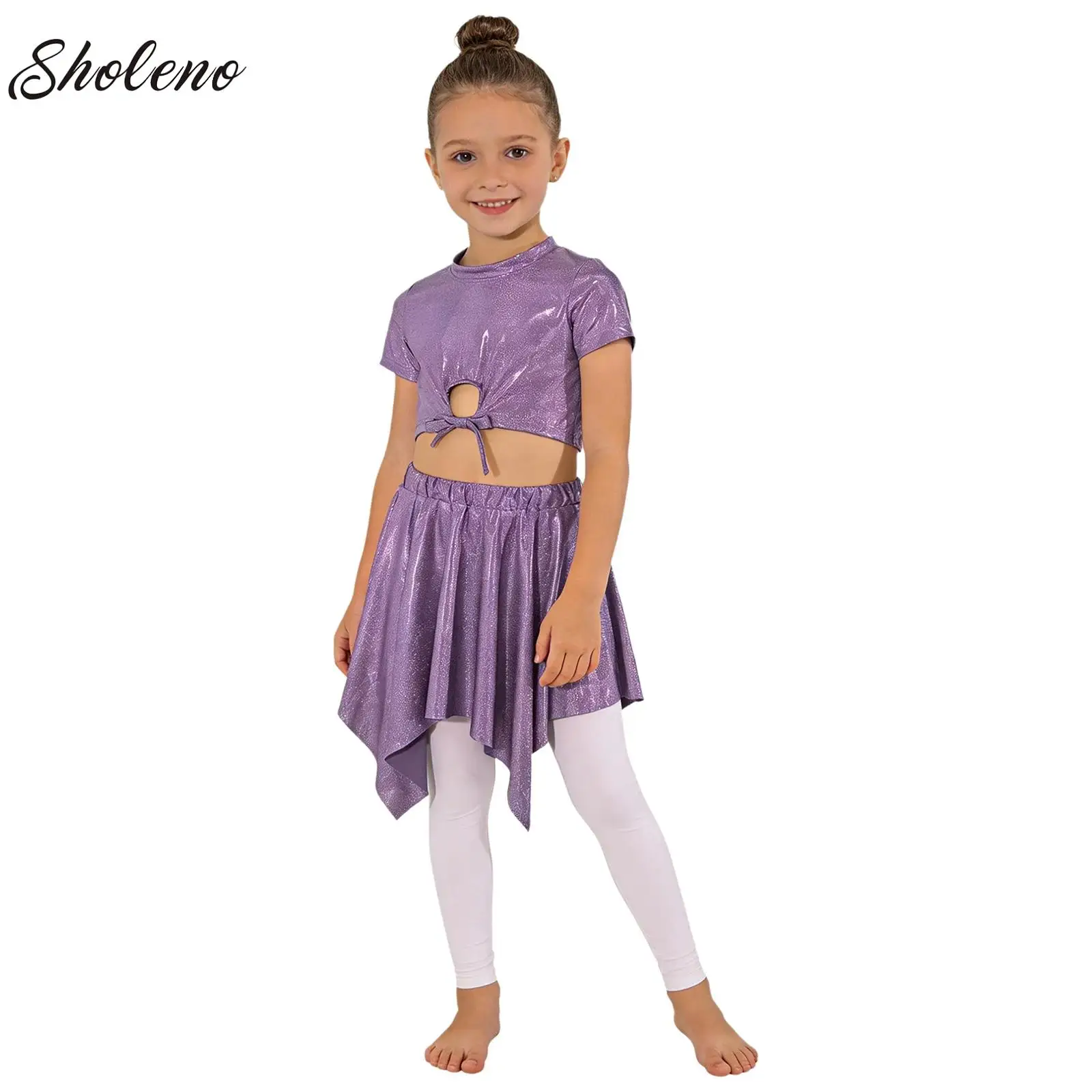 Kids Girls Jazz Dance Outfit Hip Hop Street Performance Set Short Sleeve Peplum Crop Top+Shorts/Skirts Ballet Competition Set
Kids Girls Jazz Dance Outfit Hip Hop Street Performance Set Short Sleeve Peplum Crop Top+Shorts/Skirts Ballet Competition Set