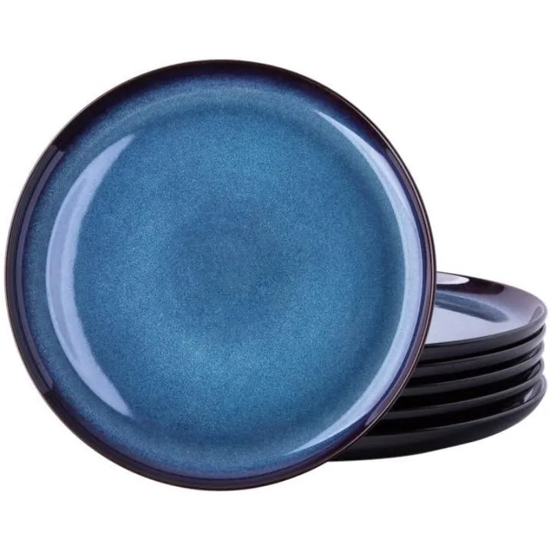 Ceramic Plate Set of 6,8.5 Inch Reactive Glaze Light Weight Porcelain Salad Plates,Modern Shape Dinnerware Dishes Set
Ceramic Plate Set of 6,8.5 Inch Reactive Glaze Light Weight Porcelain Salad Plates,Modern Shape Dinnerware Dishes Set