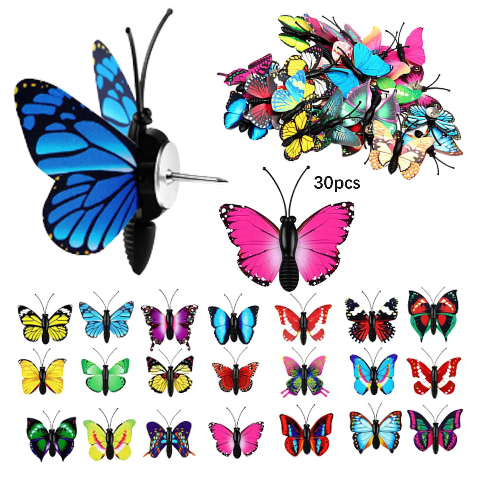 Butterfly Thumb Tacks Decorative Push Pins Butterfly Push Pins Colorful Cute Pushpins for Photo Wall Cork Board(30 Packs)
Butterfly Thumb Tacks Decorative Push Pins Butterfly Push Pins Colorful Cute Pushpins for Photo Wall Cork Board(30 Packs)