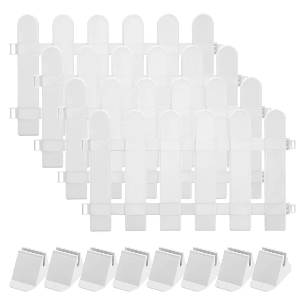 4 Pcs White Plastic Decorative Fence for Courtyard Garden Balcony Flower Bed Edging Lawn Guardrail
4 Pcs White Plastic Decorative Fence for Courtyard Garden Balcony Flower Bed Edging Lawn Guardrail