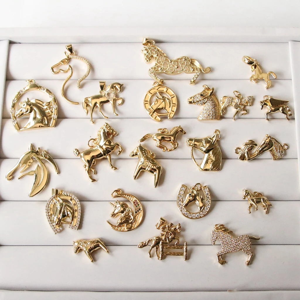 10Pcs/Animal Horse zircon cute Metal Pendant Earrings Bracelet Necklace keychain DIY Handmade Crafts Making Accessories
10Pcs/Animal Horse zircon cute Metal Pendant Earrings Bracelet Necklace keychain DIY Handmade Crafts Making Accessories