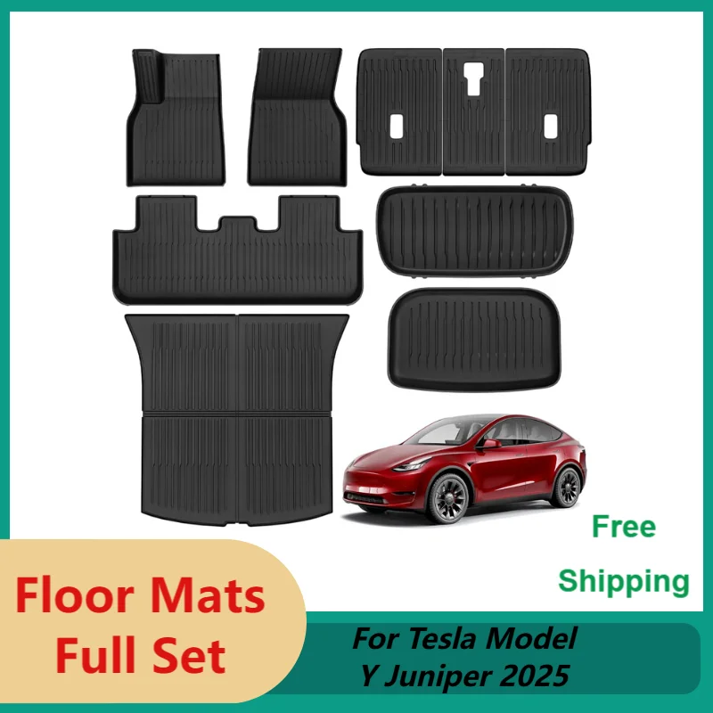 Полный комплект ковриков TPE для Tesla Model Y Juniper 2025, передний и задний коврик в багажник, защитный коврик для ног, автомобильные аксессуары
Полный комплект ковриков TPE для Tesla Model Y Juniper 2025, передний и задний коврик в багажник, защитный коврик для ног, автомобильные аксессуары