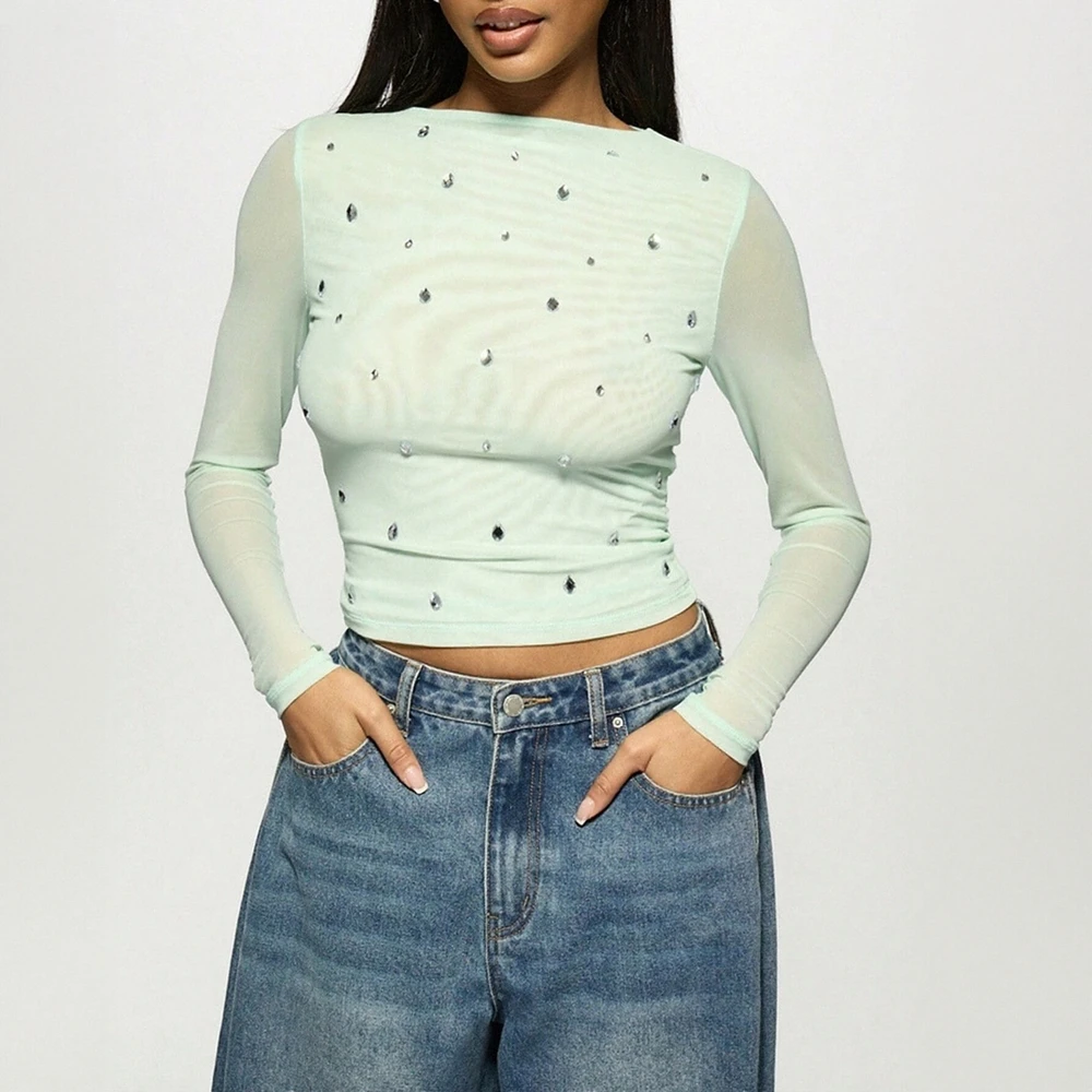 Женские футболки, осенне-зимние модные однотонные повседневные футболки с блестками и бриллиантами, длинный рукав, вырез с замочной скважиной
Женские футболки, осенне-зимние модные однотонные повседневные футболки с блестками и бриллиантами, длинный рукав, вырез с замочной скважиной