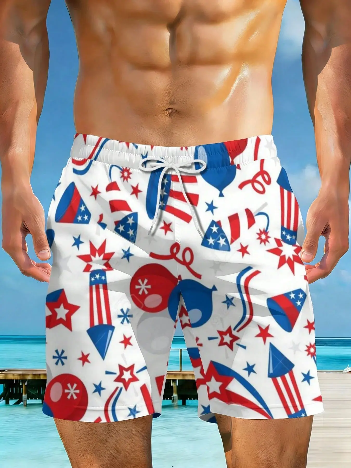 2026 Summer New Styles American Flag Balloons Stars Fireworks Plus Size Men's Tropical Casual Beach Shorts Fashion_1
2026 Summer New Styles American Flag Balloons Stars Fireworks Plus Size Men's Tropical Casual Beach Shorts Fashion_1