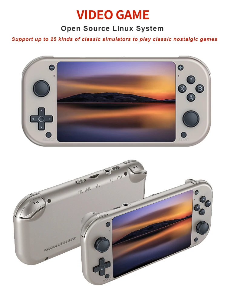 FLLTF M17 Retro Handheld Video Game Console Open Source Linux System 4.3 Inch IPS Screen Portable Pocket Video Player 64GB
FLLTF M17 Retro Handheld Video Game Console Open Source Linux System 4.3 Inch IPS Screen Portable Pocket Video Player 64GB