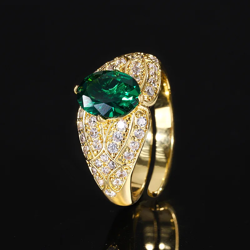New style jewelry, copper base plated with diamond jade, elegant egg-shaped gold ring for women 7*9
New style jewelry, copper base plated with diamond jade, elegant egg-shaped gold ring for women 7*9