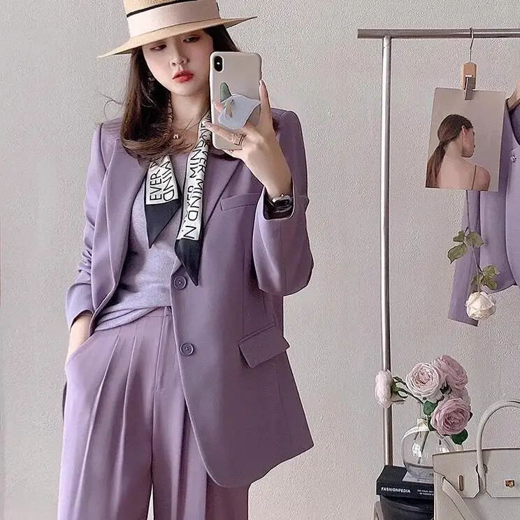 Plus Size Spring 2025 Early Faion Purple Suit Women's Two-Piece Set Ele Lady Profional Sle Commute Long Pants Polyester Blend
Plus Size Spring 2025 Early Faion Purple Suit Women's Two-Piece Set Ele Lady Profional Sle Commute Long Pants Polyester Blend