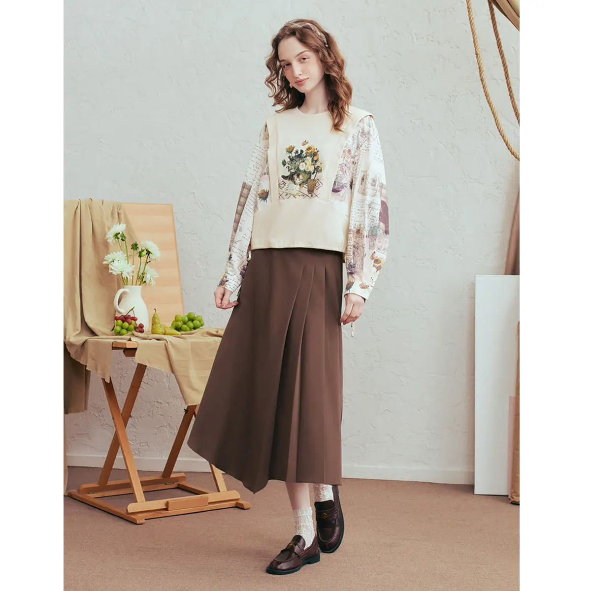 Van Gogh-Inspired Artistic Two-Piece Set: Top & Skirt
Van Gogh-Inspired Artistic Two-Piece Set: Top & Skirt