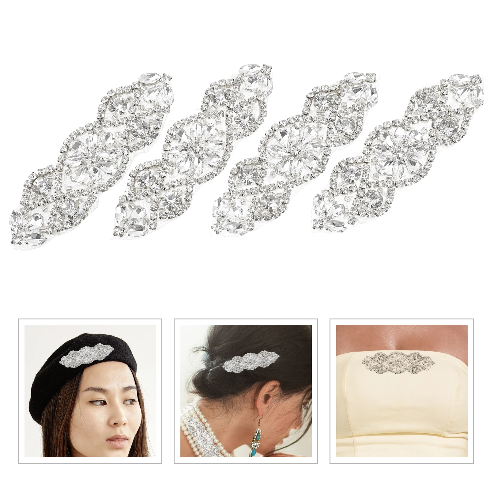 4pcs Sparkling Patches Iron On Backing Adhesive For Dress Belt Diy Sewing Bridal Belt Patches Sash Rhinestone Garment Decor
4pcs Sparkling Patches Iron On Backing Adhesive For Dress Belt Diy Sewing Bridal Belt Patches Sash Rhinestone Garment Decor