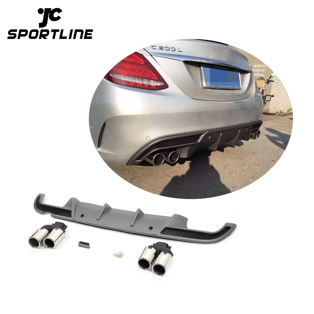 W205 Sport Styling Rear Bumper Diffuser with Exhaust Tips Fit for Mercedes W205
W205 Sport Styling Rear Bumper Diffuser with Exhaust Tips Fit for Mercedes W205