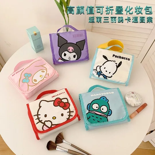 Cartoon Sanrio Hello Kitty Kuromi Large Capacity Folding Makeup Bag Cute Portable Travel Storage Kawaii Girls Birthday Gifts
Cartoon Sanrio Hello Kitty Kuromi Large Capacity Folding Makeup Bag Cute Portable Travel Storage Kawaii Girls Birthday Gifts